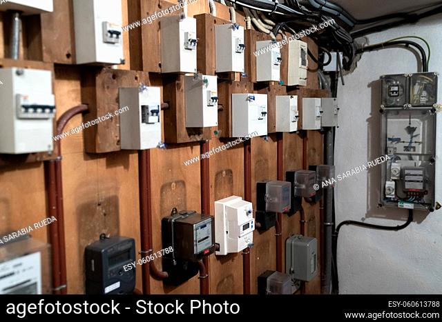 Group of electrical circuit breakers in disuse