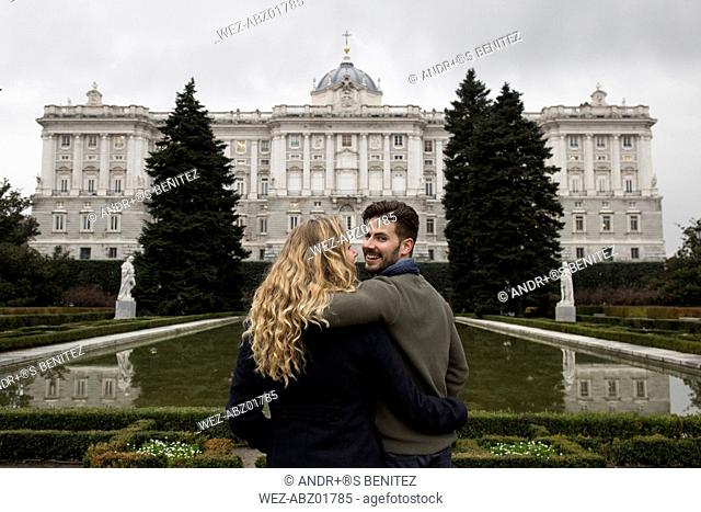 Spain, Madrid, couple at the Royal Palace