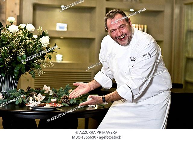 Italian chef Gianfranco Vissani during a photocall shooted at his restaurant. Terni (Italy), 29th November 2013