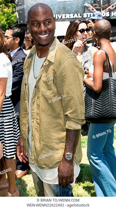 Launch event of new Universal Studios Hollywood thrill ride 'Fast & Furious - Supercharged' at Universal Studios Hollywood Featuring: Tyrese Gibson Where: Los...