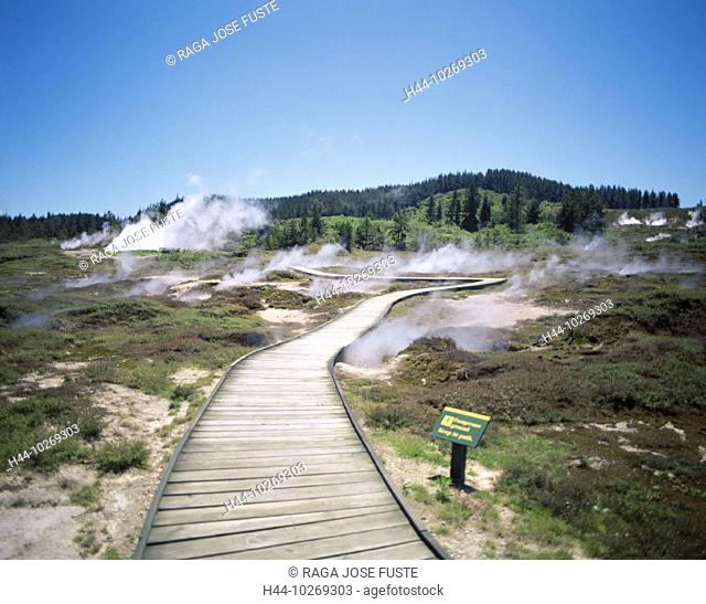 10269303, Craters of Moon, steam, vapor, geysers, scenery, New Zealand, north island, Taupo area, field, volcanism, way