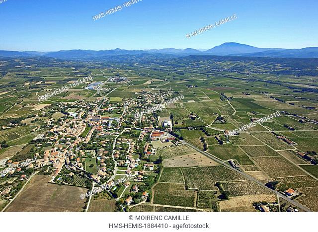 France, Drome, Tulette, at the bottom of Mont Ventoux (aerial view)