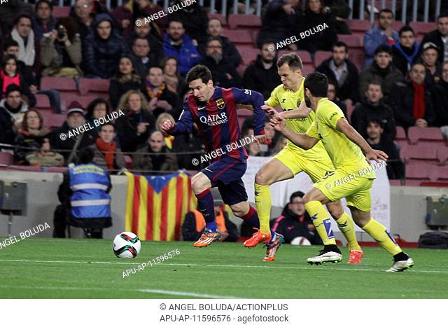 2015 Spanish Copa del Rey Semi-Final FC Barcelona v Villareal Feb 11th. 11.02.2015. Barcelona, Spain. Copa del Rey Semi final 1st Leg
