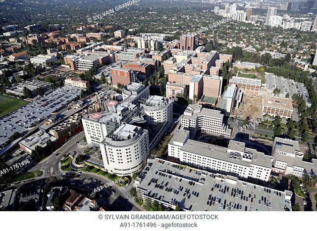 USA, California, city of Los Angeles, aerial photography of Beverly Hills, L A  University luxury houses// Etats-Unis, Californie, Ville de Los Angeles