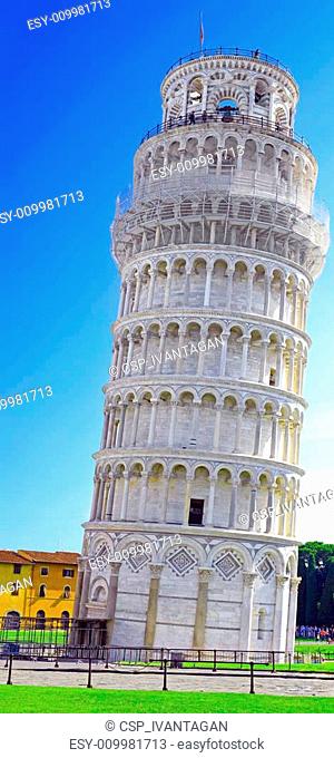 The Famous Leaning tower in Pisa. Italy