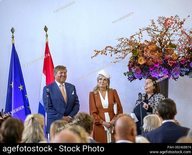 King Willem-Alexander and Queen Maxima of The Netherlands at the Technopolis in Athene, on October 31, 2022, during the meeting with the Dutch community at the...