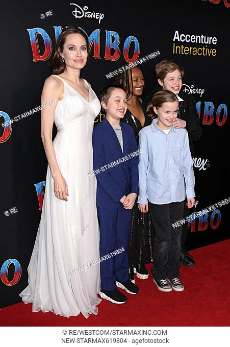 Photo by: RE/Westcom/starmaxinc.com.STAR MAX.©2019.ALL RIGHTS RESERVED..3/11/19.Angelina Jolie at the premiere of 'Dumbo' in Los Angeles, CA