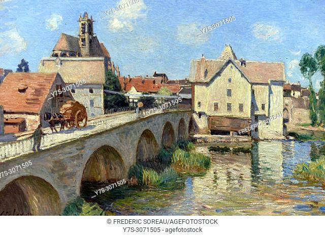 The Bridge at Moret, le Pont de Moret, 1893, Alfred Sisley (1839-1899), Musee d'Orsay, Orsay Museum, Paris, France, Europe