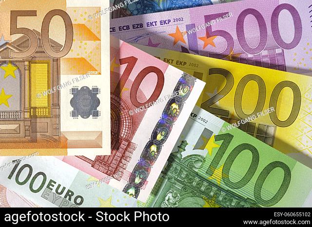 banknotes of Euro currency
