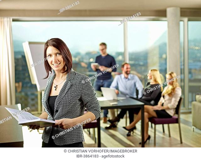 Business coach during a manager training session