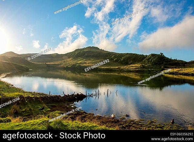Walk on the Azores archipelago. Discovery of the island of Pico, Azores. Portugal. Madalena