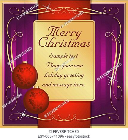 Purple, Red and Gold Flourish and Ornament Gift Tag Card