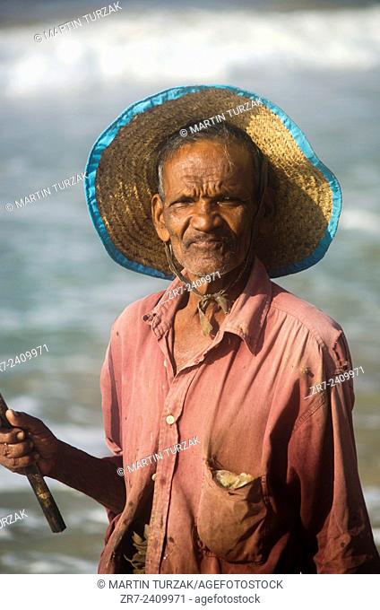 Portrait of a fisherman in Mirissa, Sri Lanka
