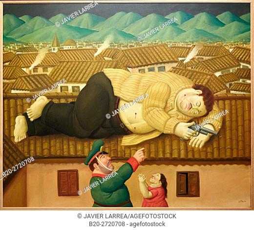 "Pablo Escobar Dead", 2006, Fernando Botero, Museo de Antioquia, Medellin, Antioquia, Colombia