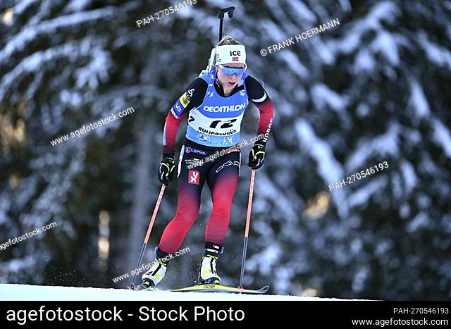Tiril ECKHOFF (NOR), action, single action, single image, cut out, full body shot, full figure IBU Biathlon World Cup 7.5 km women's sprint on January 12th