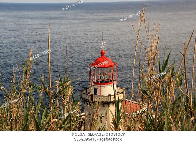 Farol do Arnel, lighthouse do Farnel, Nordeste, Sao Miguel island, Azores, Portugal