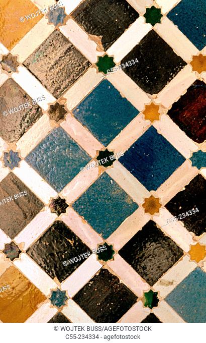 Mosaic from La Alhambra. Granada. Spain