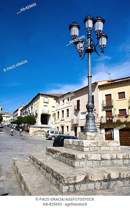 Plaza del Coso, Brihuega. Guadalajara province, Castilla-La Mancha, Spain