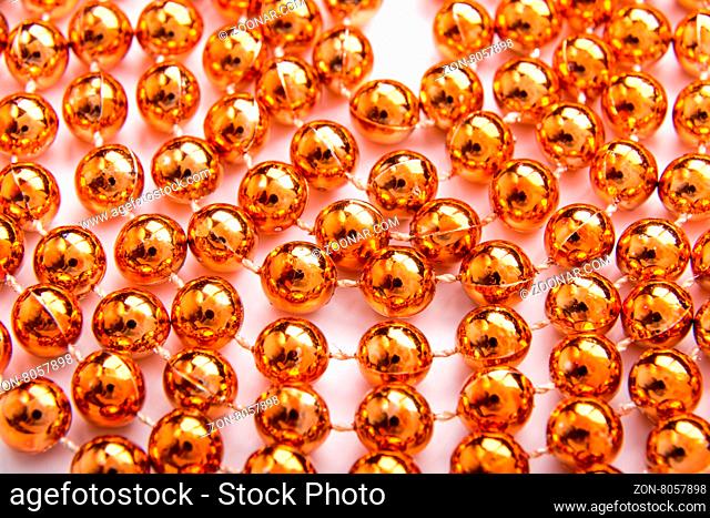 Close up of little golden balls