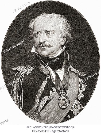 Gebhard Leberecht von Blücher, Fürst von Wahlstatt, 1742-1819. Prussian field marshal. From The Century Edition of Cassell's History of England, published c