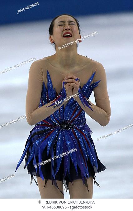 Mao Asada of Japan performs in the Women's Free Skating Figure Skating event at Iceberg Skating Palace during the Sochi 2014 Olympic Games, Sochi, Russia
