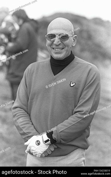 Telly SAVALAS, USA, actor, here at a charity golf tournament in Turnberry, Scotland, was Aristotelis' AûTelly 'Au Savalas (* January 21, 1922 in Garden City