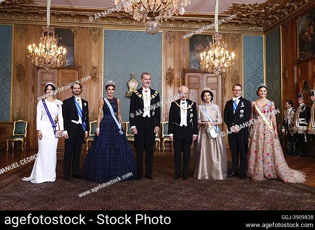 Princess Sofia of Sweden, Prince Carl Philip of Sweden, Queen Letizia of Spain, King Felipe of Spain, King Carl XVI Gustaf of Sweden, Queen Silvia of Sweden