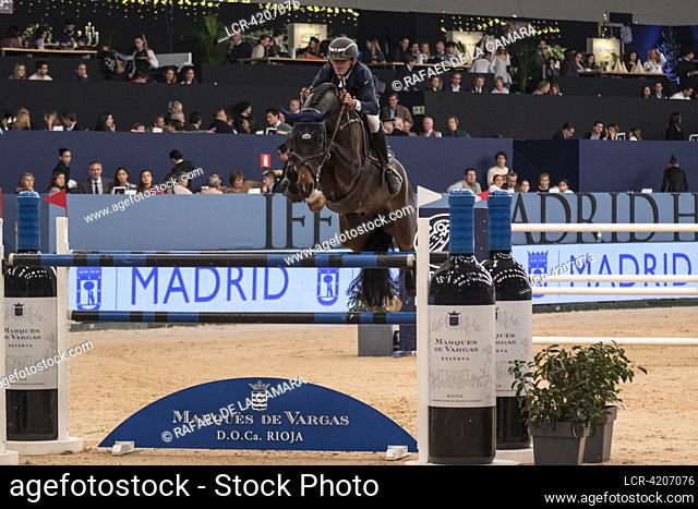 THE IRISH JUMPING RIDER HARRY ALLEN IN THE SELECTION TEST OF "" THE GRAND PRIZE CITY OF MADRID"" LONGINES FEI JUMPING WORLD CUP IMHW 2023 CSI 5*-W 160 cm...