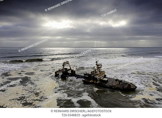 Shipwreck Zeila at Skeleton Coast, Henties Bay, Namibia