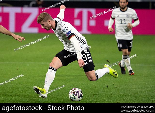 31 March 2021, North Rhine-Westphalia, Duisburg: Football: World Cup Qualification Europe, Germany - North Macedonia, Group Stage, Group J