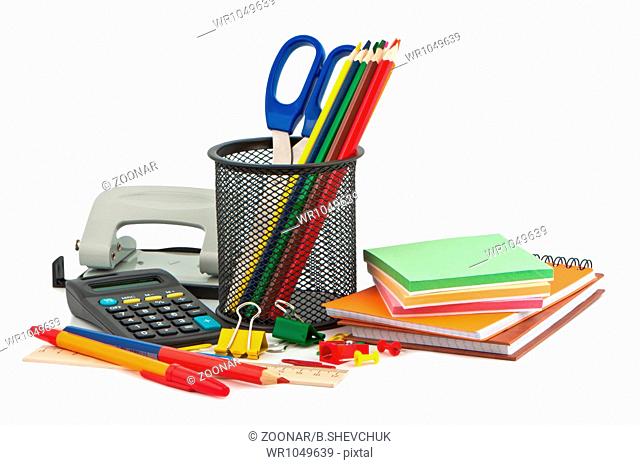 Set of stationery items