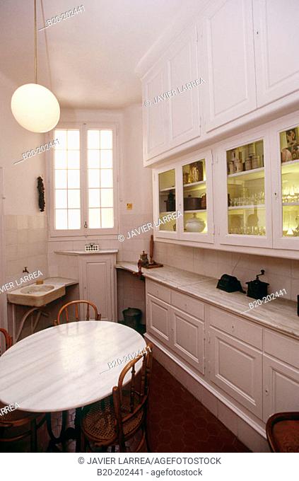 Kitchen of the Apartment, recreation of an original bourgeois apartment in the beginning of 20th century at Milà House (aka La Pedrera 1906-1912 by Gaudí)