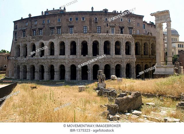 Theatre of Marcellus and Temple of Apollo Sosius at the Forum Holitorium, Rome, Italy, Europe