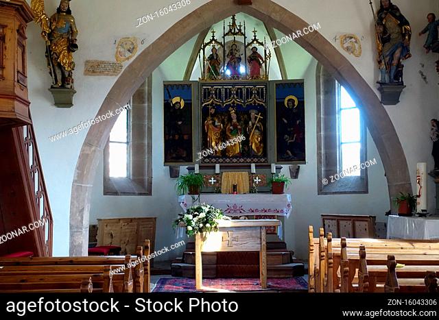 Kirche St. Kathrein in der Scharte - Innenansicht, Hafling, Südtirol, Italien