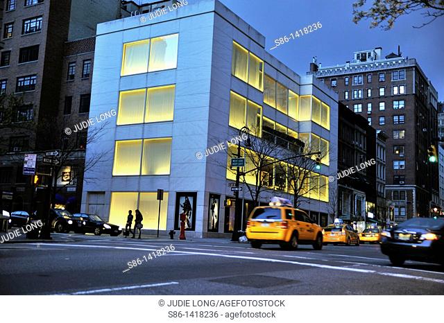 Madison Avenue and East 65th Street at Dusk, New York, NY, USA