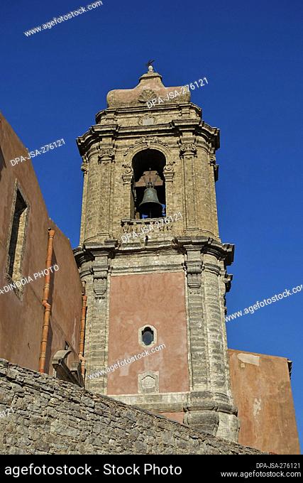 Church Bell Tower, Erice, Trapani, Sicily, Italy, Europe