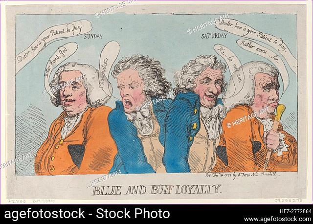 Blue and Buff Loyalty, December 31, 1788., December 31, 1788. Creator: Thomas Rowlandson