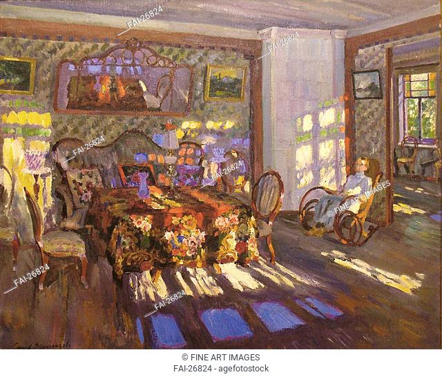Sunlight through coloured Glass Windows. Vinogradov, Sergei Arsenyevich (1869-1938). Oil on canvas. Realism. 1916. Russia