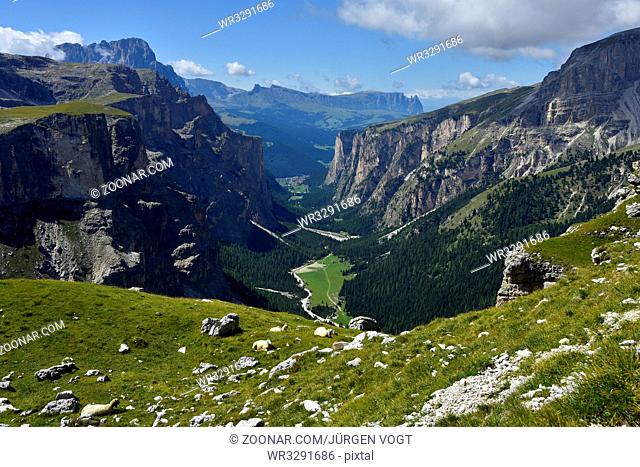 Langental; Vallunga; Puezgruppe; Dolomiten; Suedtirol; Italien; Dolomite alps; South Tyrol; Italy;