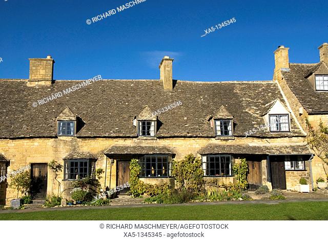 Classic houses, Stanton, Cotswolds, England, UK
