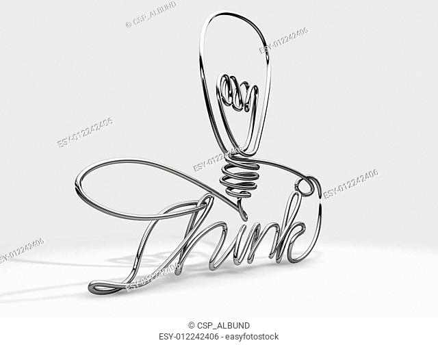 Think Bent and Shaped Wire Lightbulb