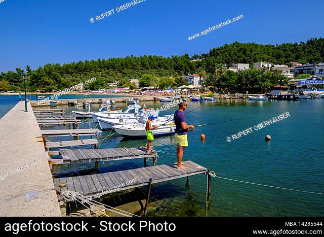 Fishing port, capital Limenas, Thassos, Greece