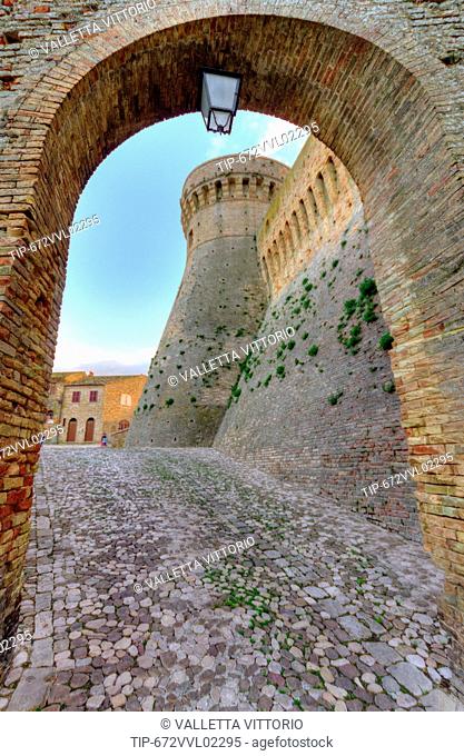 Italy, Marche, Acquaviva Picena, the castle