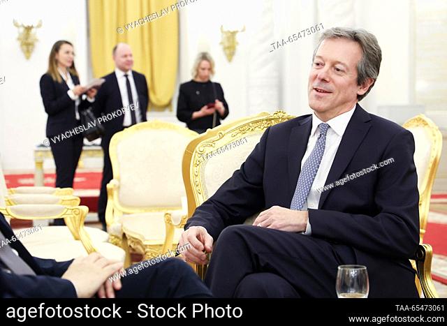RUSSIA, MOSCOW - DECEMBER 4, 2023: The United Kingdom's ambassadors to Russia Nigel Casey is seen before a ceremony to present diplomatic credentials to...
