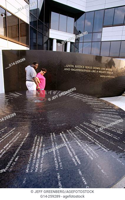 Civil Rights Memorial -it honours those who died during the civil rights movement- by Maya Lin. Montgomery. Alabama, USA