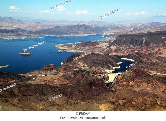 Aerial view of Hoover Dam