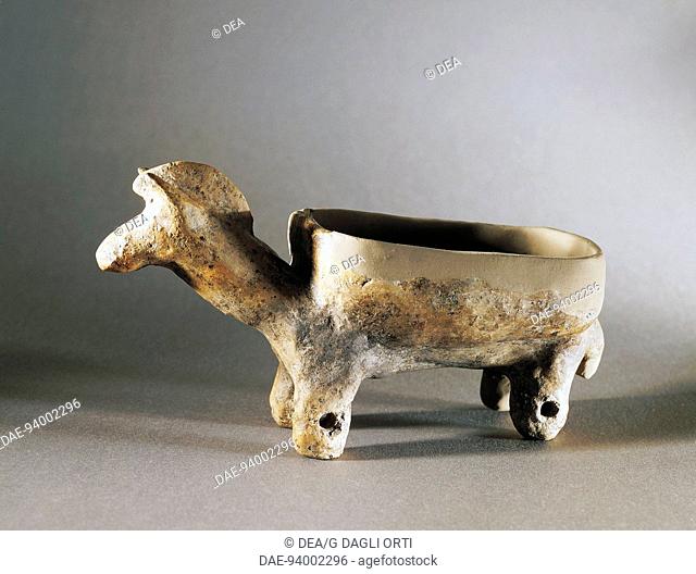 Italic civilizations, 12th century b.C. Terracotta toy. From Frattesina (Veneto region, Italy).  Adria, Museo Archeologico Nazionale (Archaeological Museum)