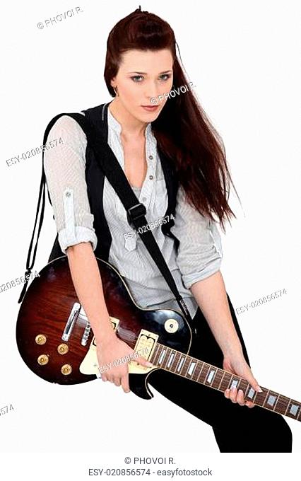 Female guitarist