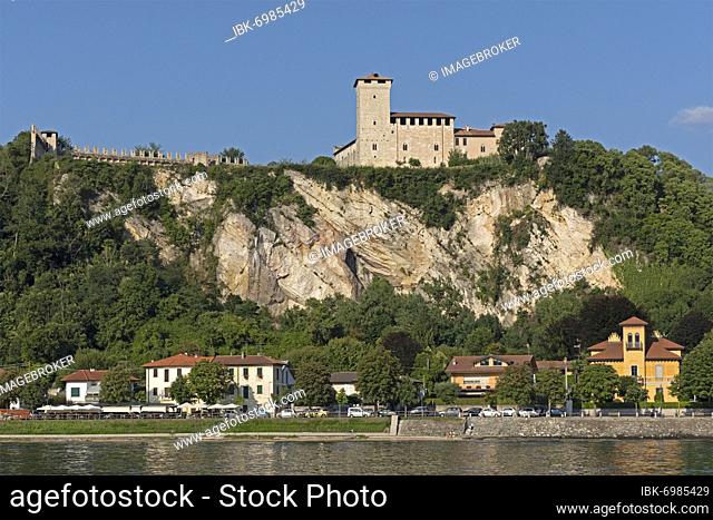 Castle, Angera, Lake Maggiore, Lombardy, Italy, Europe