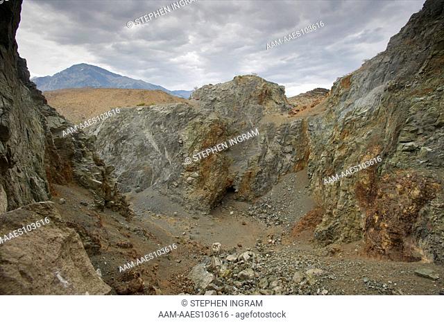Tungsten Blue Mine with Mt. Tom (13, 652') in background, Tungsten Hills (5 miles W of Bishop), Inyo Co., CA
